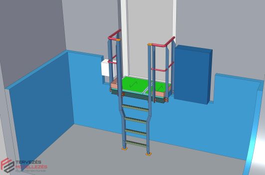 BOSCH Campus, Budapest - Létra lift gépházba
