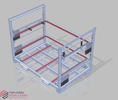 Ventilátorlemez-tároló kaloda (Güntner Kft., Tata)