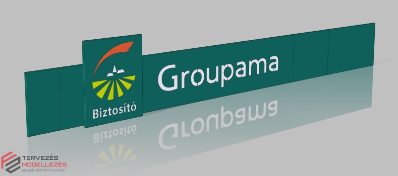 Világító fríz (Groupama Biztosító) gyártmányterv